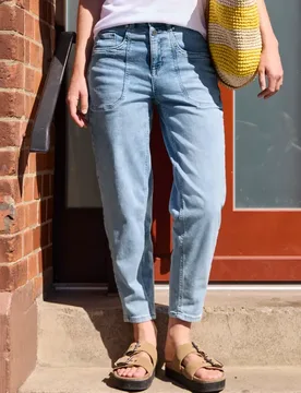 Street One Barrel Leg Jeans im Loose Fit female Blau - Street One Studio - FashionsVida