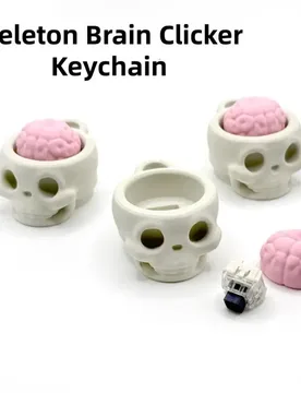 Fun 3D Printed Skull Brain Clicker Keychain Skull Button Fidget Clicker Mechanical Keyboard Bag Pendant Stress Relief Toy - Aliexpress - FashionsVida