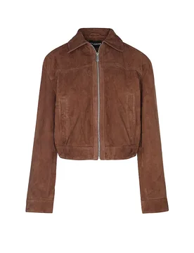 Veste en cuir SUE marron 42 - Studio - FashionsVida