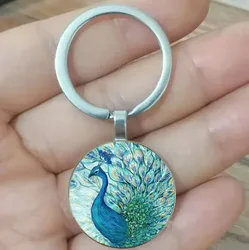 Colorful Peacock Keychain