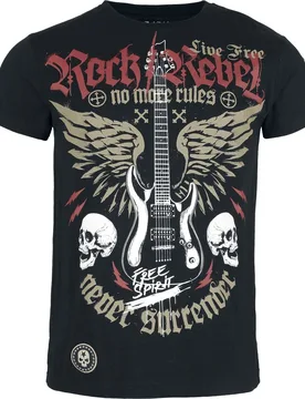 Rock T-Shirt - Skulls & Details - M bis L - für Männer - Größe L - schwarz - Männer - male - Rock Rebel by EMP - FashionsVida