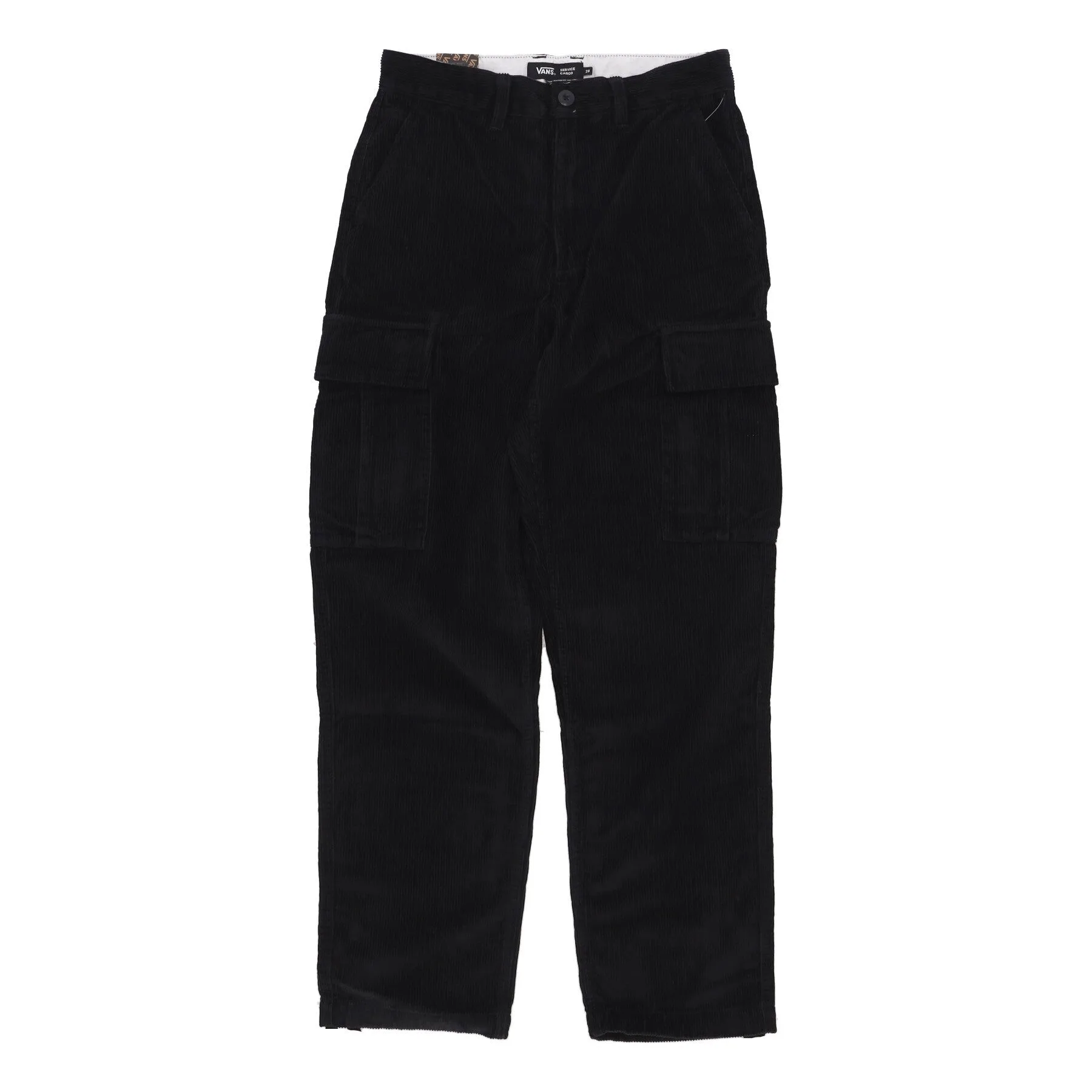 Pantalone Lungo Uomo Service Cargo Cord Loose Tapered Pant Black - Vans - FashionsVida
