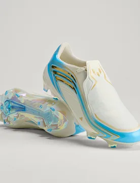 Scarpa da calcio F50 MESSI ELITE per terreni naturali compatti 44 Ivory / Semi Blue Burst / Icey Blue - Adidas - FashionsVida