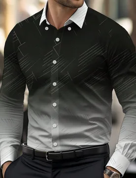 Camisa casual de manga larga para hombre, minimalista & de moda para uso diario, para otoño, formal - Shein - FashionsVida