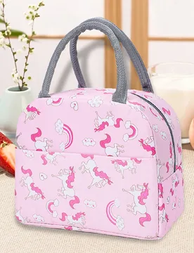 Nueva bolsa de mano rosa de gran capacidad, bolso de mano con estampado de animales de dibujos animados lindo - Shein - FashionsVida