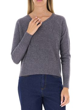 Maglia scollo a V GRIGIO L