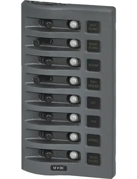 Weatherdeck Panel Clb 8 Position Switch Grey One Size unisex - Blue Sea Systems - FashionsVida