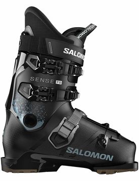 Skischuhe Sense 70T GW aus Wolle Kindergröße 25/25,5 schwarz