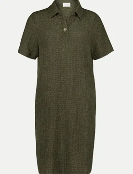 Polokleid Strukturiert Grün 42 - Cartoon - FashionsVida