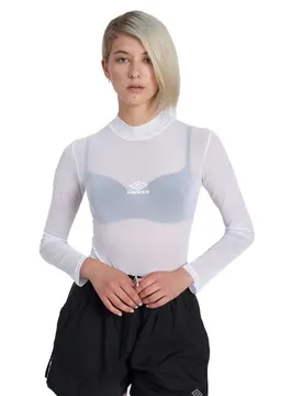 Body A Maniche Lunghe Reflective Tech Mesh White L