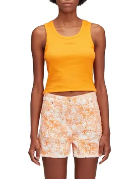 Maglietta Senza Maniche Crop With Embroidered Logo Lulo M