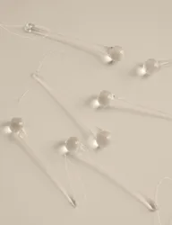 Pack Glass Droplet Decorations Clear
