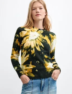 Pull à imprimé floral BLACK XL female - Desigual - FashionsVida