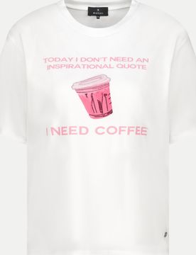 T-Shirt mit Schriftzug Weiß 42