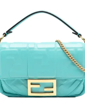 Mini Zucca Embossed Leather Baguette Satchel - Fendi - FashionsVida