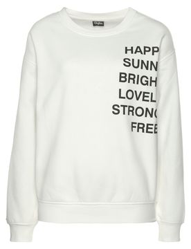 BUFFALO Sudadera negro / blanco