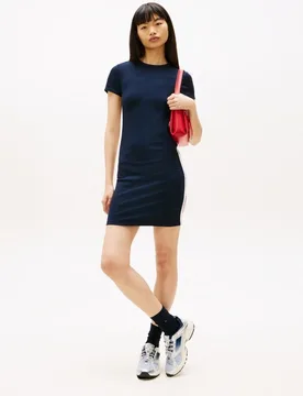 Vestido de mujer ajustado con cinta lateral de - Tommy Jeans - FashionsVida