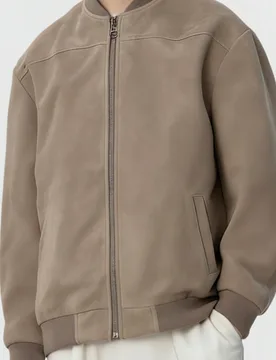 Chaqueta casual de hombre de ante sintético con forro polar, adecuada para uso al aire libre, con diseño de cremallera, apta para primavera y otoño - Shein - FashionsVida