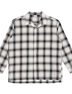 Camicia Uomo OPEN COLLAR JAPAN brown/grey