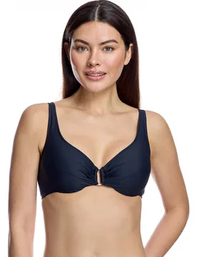 Top de bikini de mujer con aros y detalle de anilla central - Ory - FashionsVida