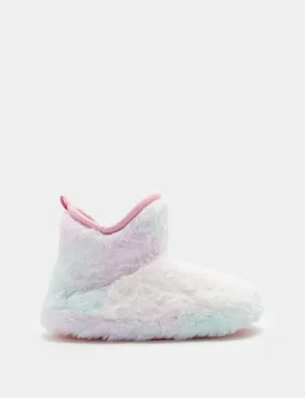 Kids' Borg Slipper Boots (4 Small-7 Large) Multi Female - M&S - FashionsVida