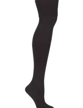 Women's 1 Pair Soft Merino Wool Over the Knee Socks Black 7-8 Ladies - Black - Size: Small - Falke - FashionsVida