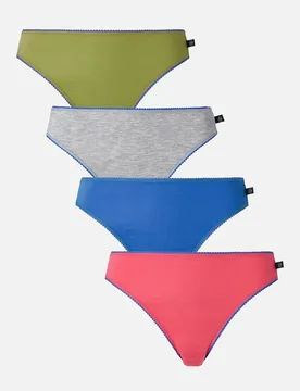 Womens Four-pack Bamboo High Leg Knickers - - Size: L - British Boxers - FashionsVida