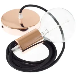 Cables Suspension Luminaire Rc04 1 M Diy Black / Copper One Size