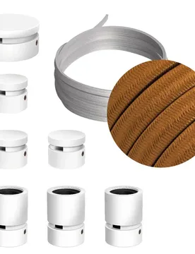 Cables Kit D´éclairage Linear Filé System Cm22 5 M 7 Unités White / Brown One Size