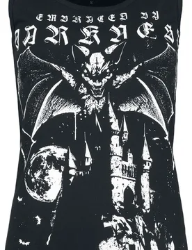 Gothic Top - Tank-Top with Bat Design - S bis XXL - für Damen - Größe L - schwarz - Frauen - female - Gothicana by EMP - FashionsVida