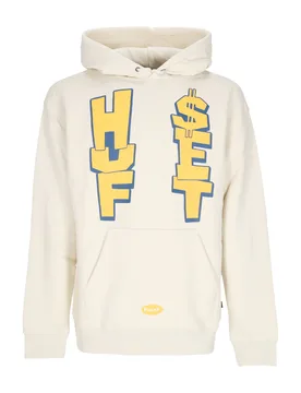 Felpa Cappuccio Uomo Anthem Po Hoodie Bone - Huf - FashionsVida