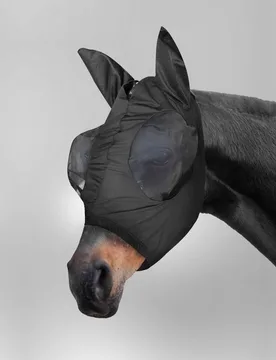Manski Fliegenmaske PUCK schwarz Pony - Reitsport Manski - FashionsVida