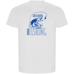 Life Is Better Fishing Eco Short Sleeve T-shirt White L Men,Women