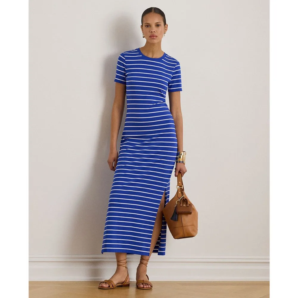 Vestido midi de manga corta estampado - Lauren Ralph Lauren - FashionsVida