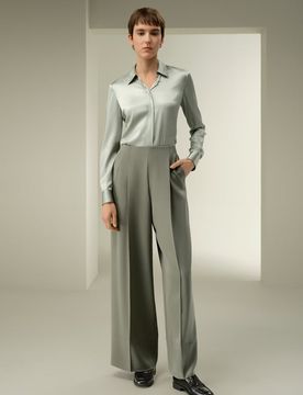 Pantaloni Seta Gamba Larga Elastico 38 - Eleganti e Resistenti alle Pieghe