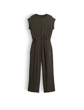 Jumpsuit MYLEA RIB verde scuro 34 - Opus - FashionsVida