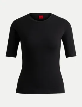 HUGO Slim-Fit T-Shirt Darnelia Schwarz M - Hugo Boss - FashionsVida