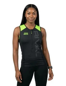 Maglia Da Triathlon Senza Maniche Rival Black