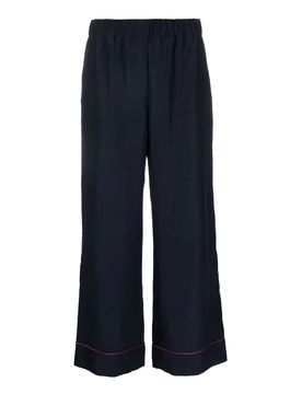 Pantaloni cropped con gamba alta
