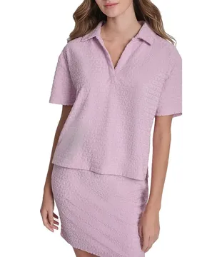 Polo à Manches Courtes Dj6t1738 Pink Lavender XS