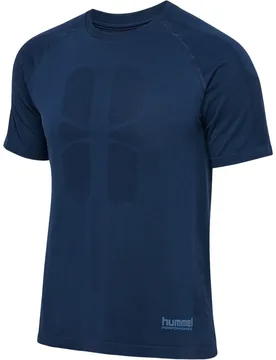 T-shirt à Manches Courtes Hiit Seamless Dress Blues XL - Hummel - FashionsVida