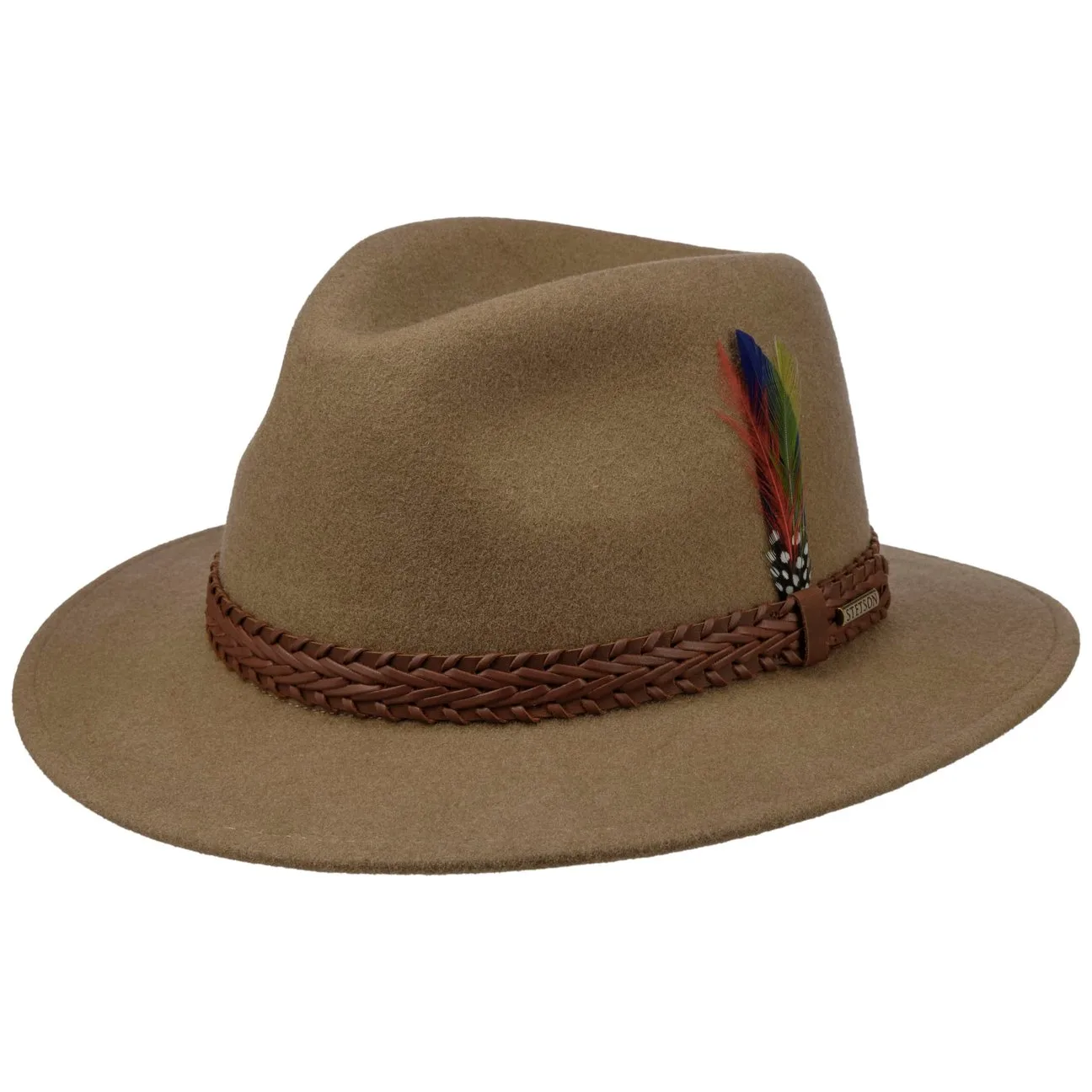 Harwood Traveller Wool Hat by - light brown - Size: XL (60-61 cm) - Stetson - FashionsVida