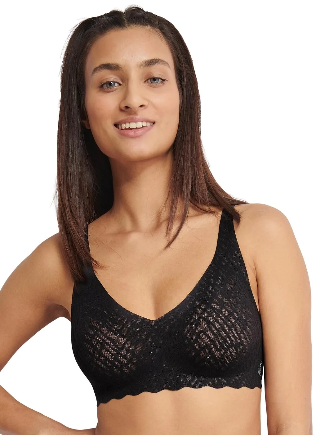 Womens Zero Feel Bliss Soft Bra - Black Polyamide - Size Small - Sloggi - FashionsVida