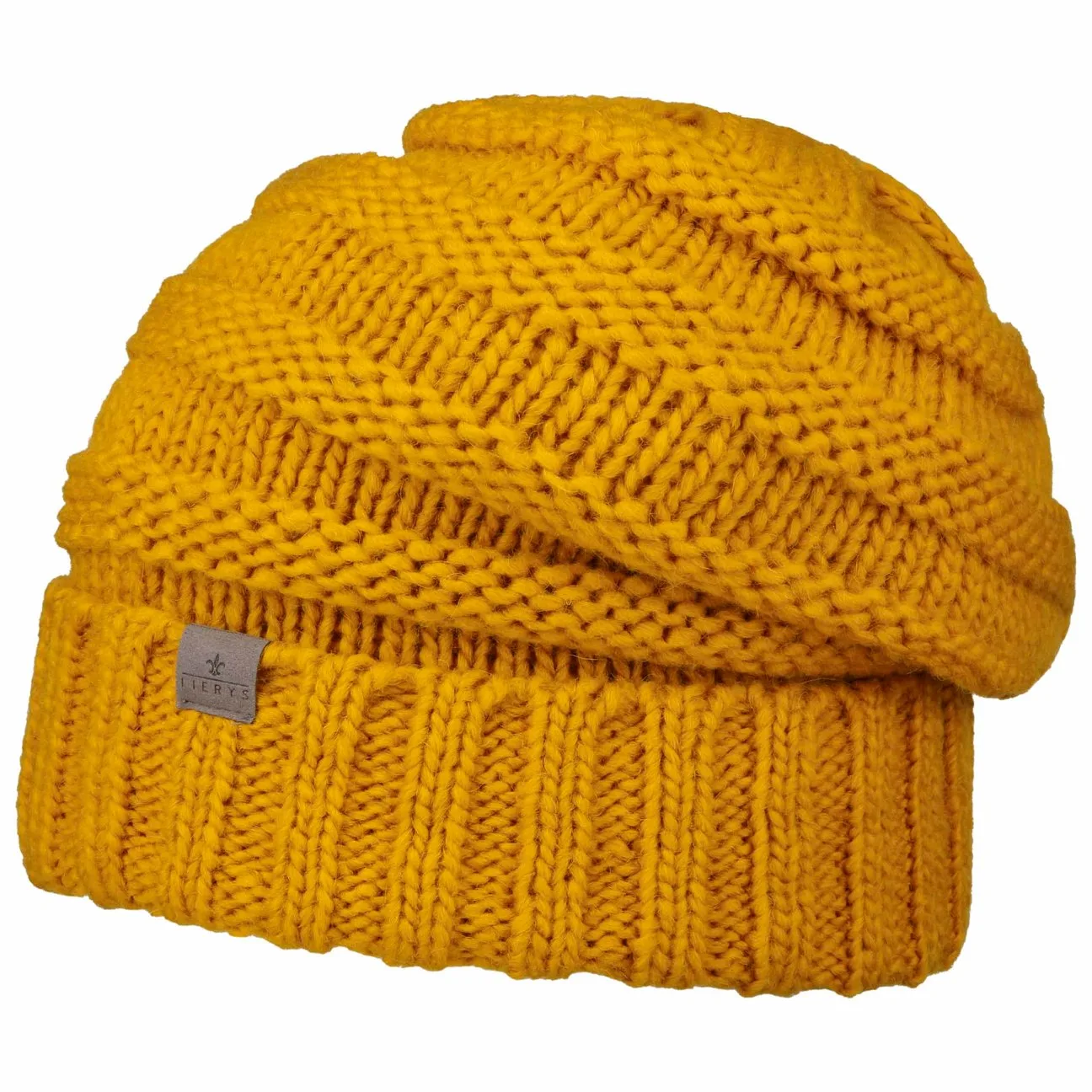 Long Beanie Knit Hat by - mustard - Female - Size: One Size - Lierys - FashionsVida