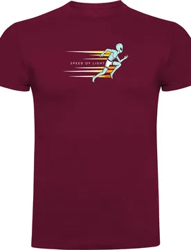 Maglietta A Maniche Corte Speed Of Light Dark Red M - Kruskis - FashionsVida