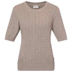 Judith Short Sleeve Sweater Mid Sand Melange L Women