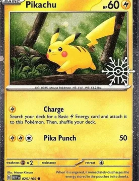 Pokemon Scarlet & Violet 151 025/165 Pikachu (Cosmo Holo w/ Snowflake Stamp) - Pokémon - FashionsVida