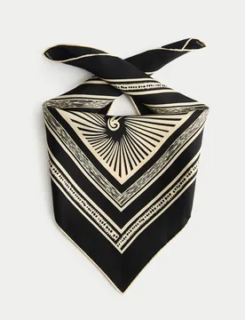 Pure Silk Printed Scarf Ivory Mix female - Jaeger - FashionsVida