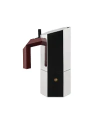 Cafetera exprés MENHIR 6 tazas acero inoxidable plata