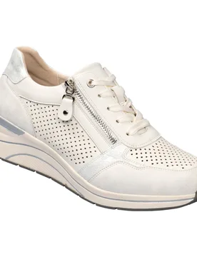 Leder-Keilsneaker "Sandra" weiss 38 Damen - wonderwalk - FashionsVida